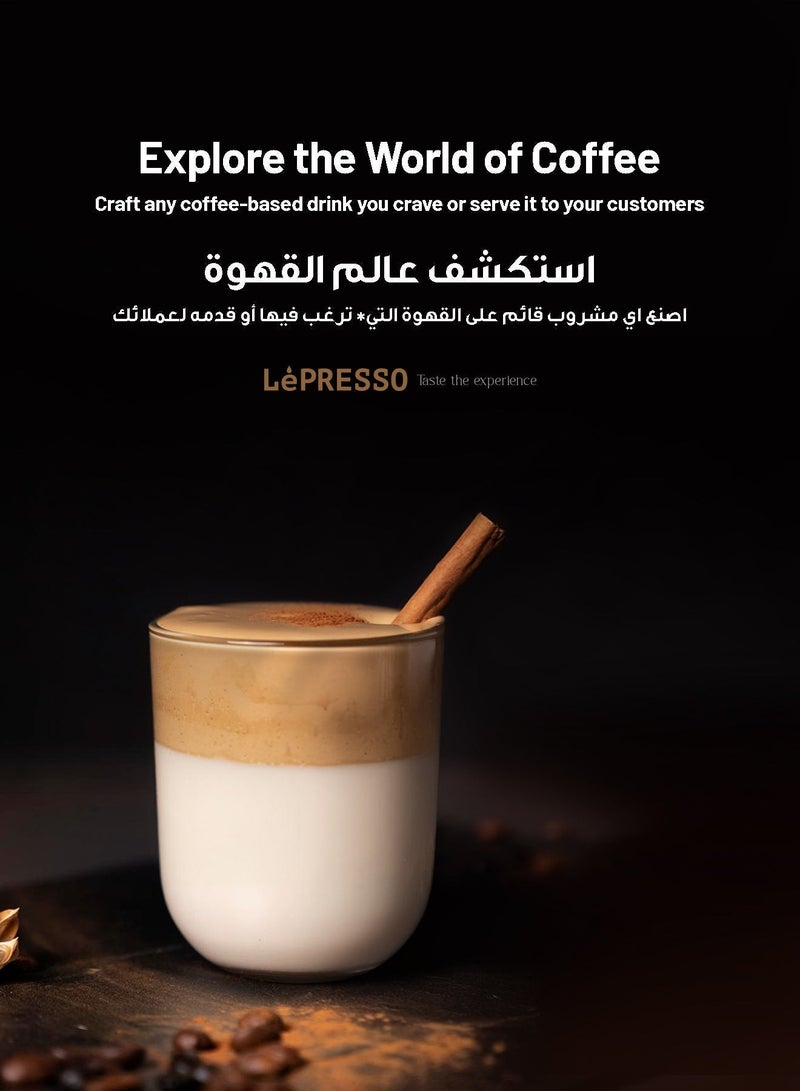 LePRESSO Bellissimo Commercial Coffee Machine with Dual Italian Pump, Triple Boiler with Hot Water & Steam Wand Cappuccino Maker, 15Bar Espresso Machine with High Pressure Extraction Coffee Maker, Touch Control Panel Espresso Machine for Home/Office/Cafe - White - Image 5